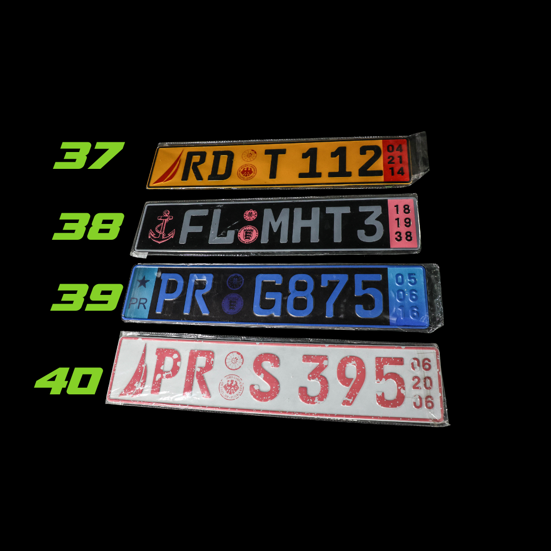 VEHICLE LICENSE LONG FACEPLATE