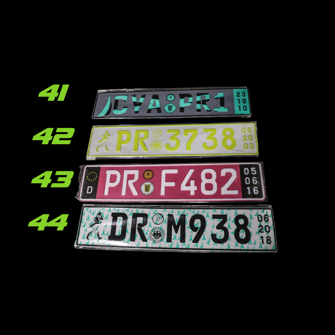 VEHICLE LICENSE LONG FACEPLATE