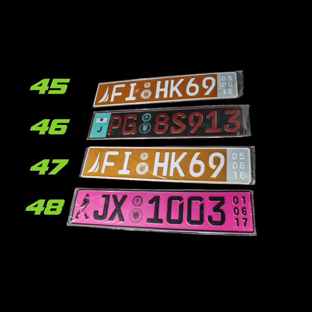 VEHICLE LICENSE LONG FACEPLATE