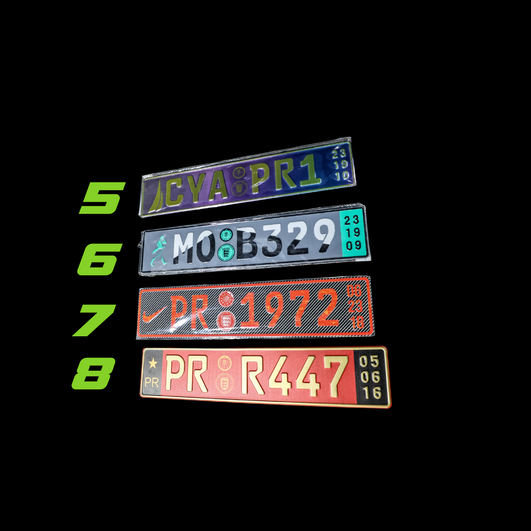 VEHICLE LICENSE LONG FACEPLATE