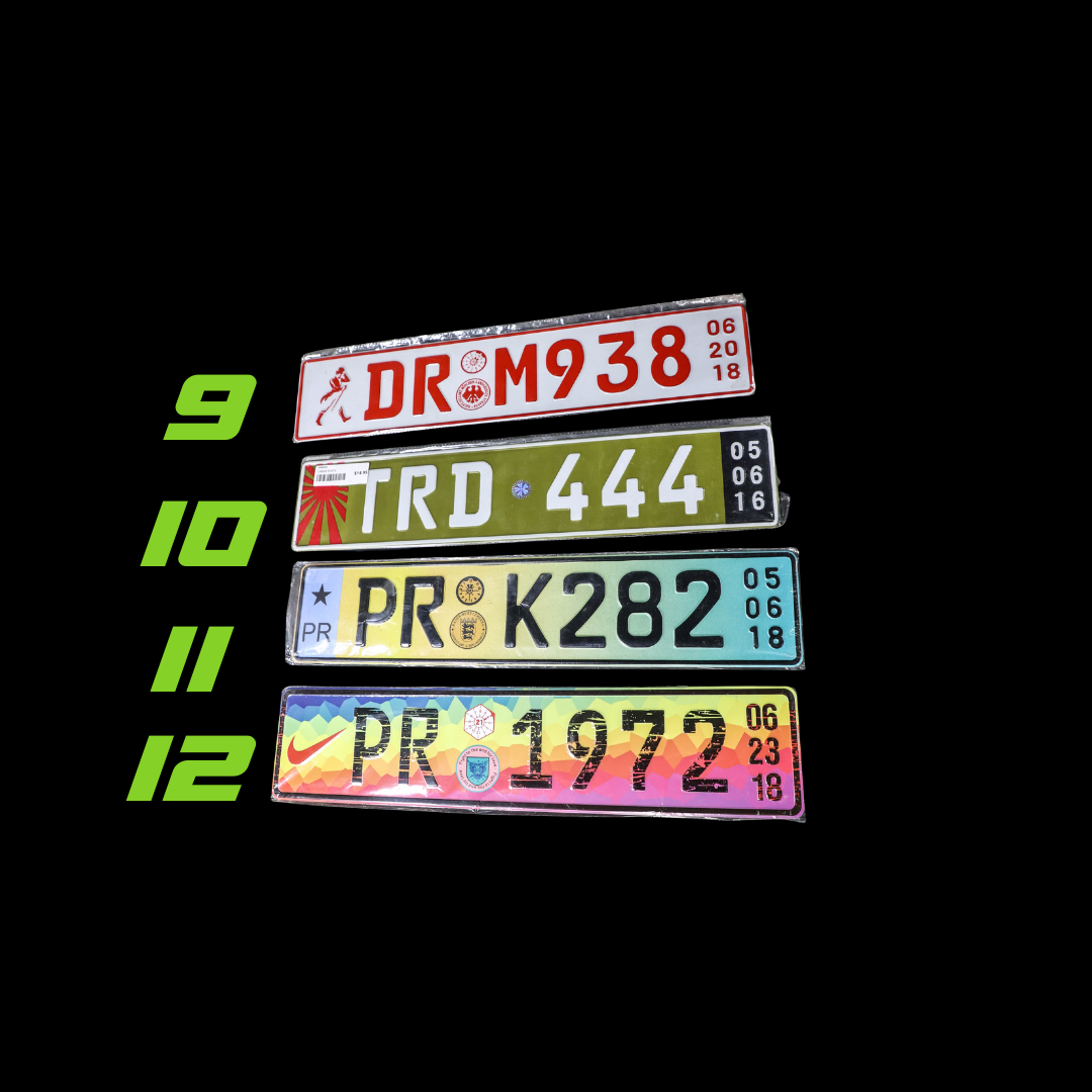 VEHICLE LICENSE LONG FACEPLATE