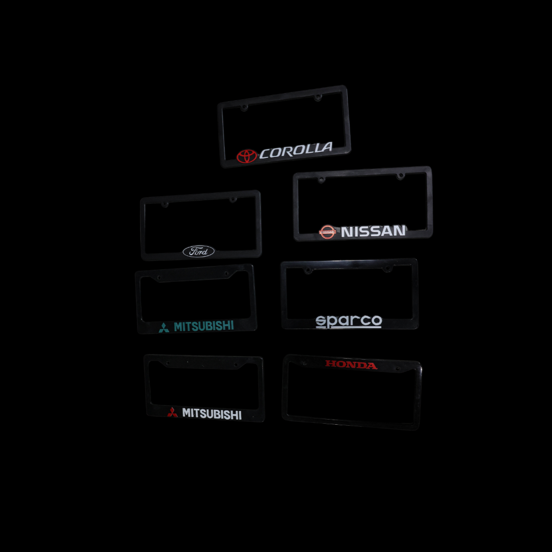 LICENSE PLATE COVERS (BLACK)