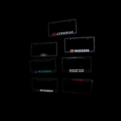LICENSE PLATE COVERS (BLACK)