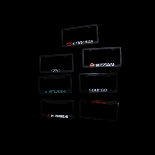 LICENSE PLATE COVERS (BLACK)