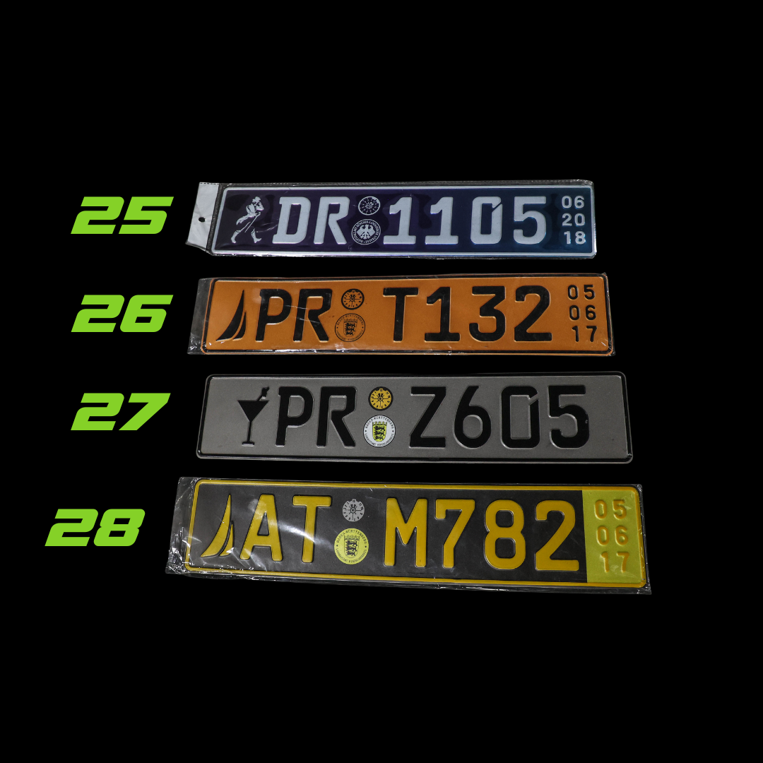 VEHICLE LICENSE LONG FACEPLATE