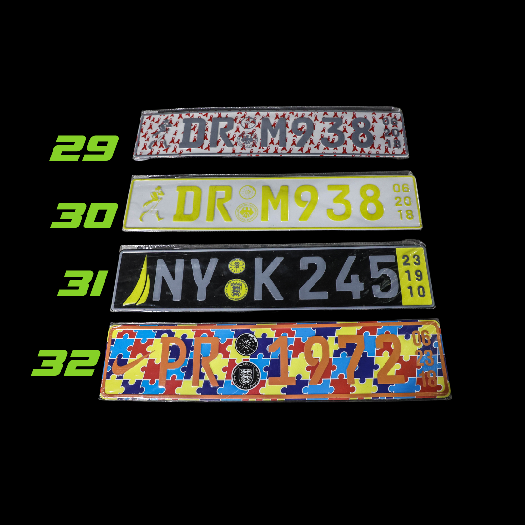 VEHICLE LICENSE LONG FACEPLATE